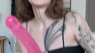 Backstage Blowjob during Anal Toys Solo with Hot Tattoo Teen Eden Ivy – Vertical POV