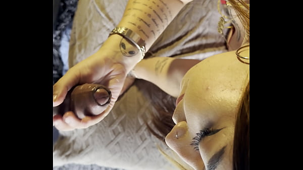 Hot babe massages my thick cock & swallows deep inside, 4K sloppy deepthroat