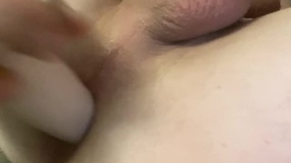 Juicy anal training – Cute anal gape! Lots of prostate milk and spit all over my asshole.